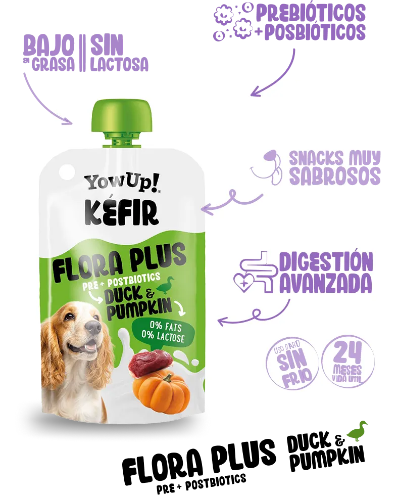 Flora plus pre+postbiotics duck & pumpkin
