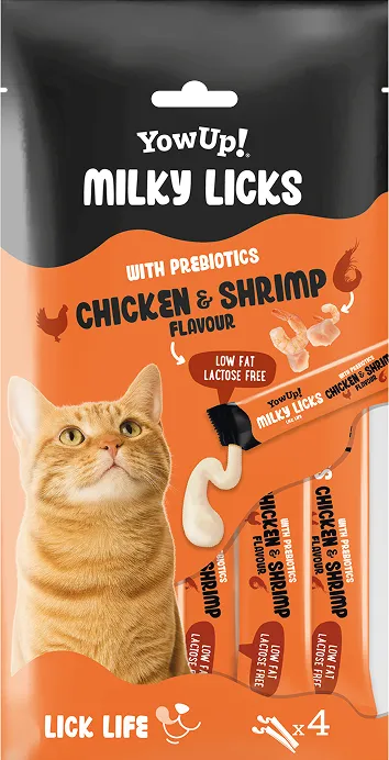 Chicken & Shrimp flavour with prebiotics - Milky Licks