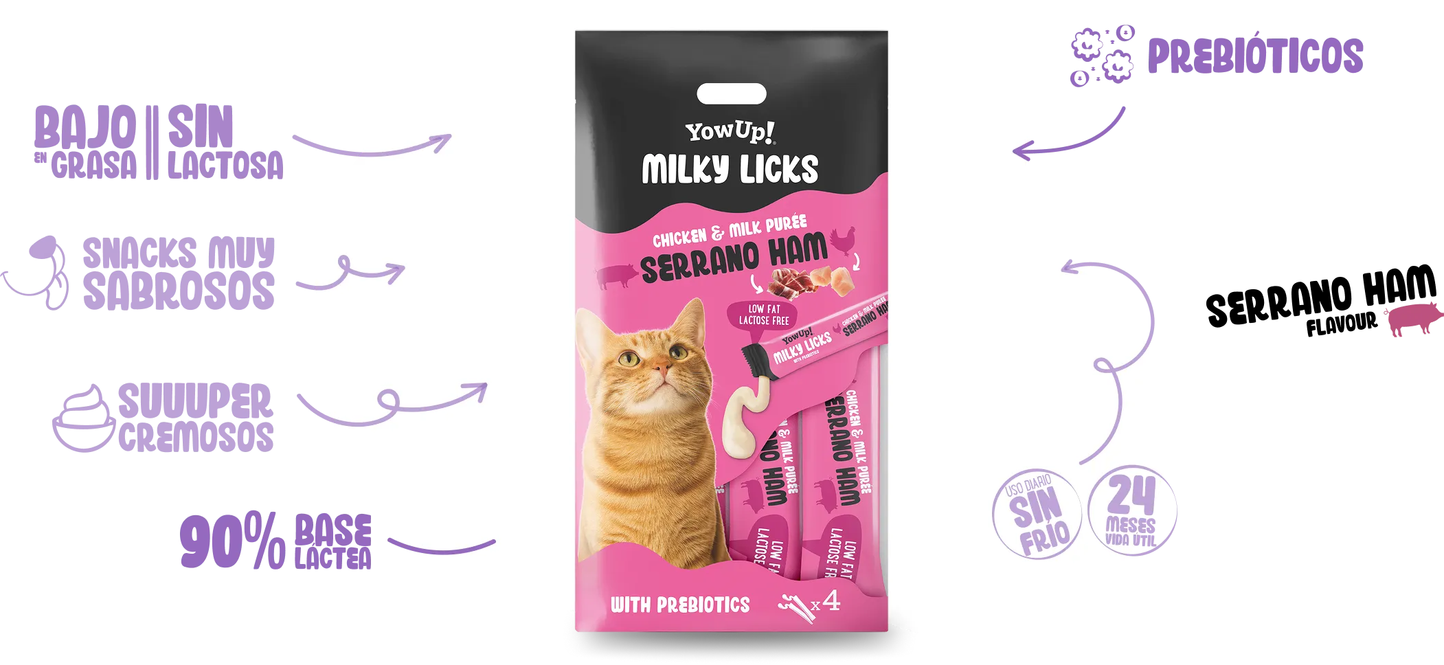 Serrano Ham flavour with prebiotics