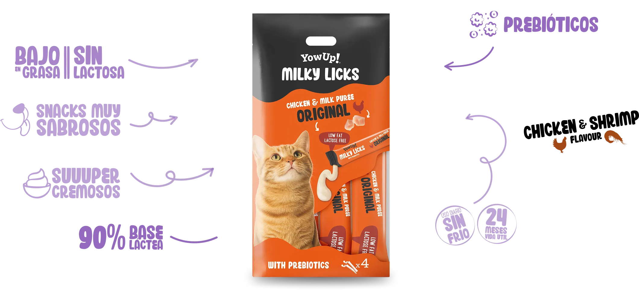 Chicken flavour with prebiotics