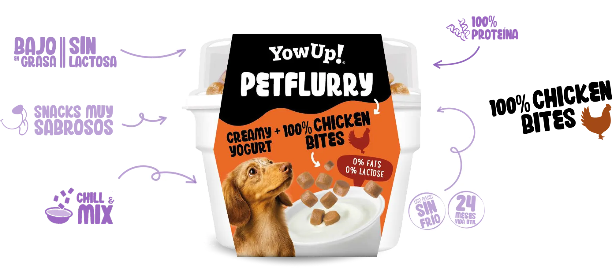 Creamy yogourt 100% chicken bites