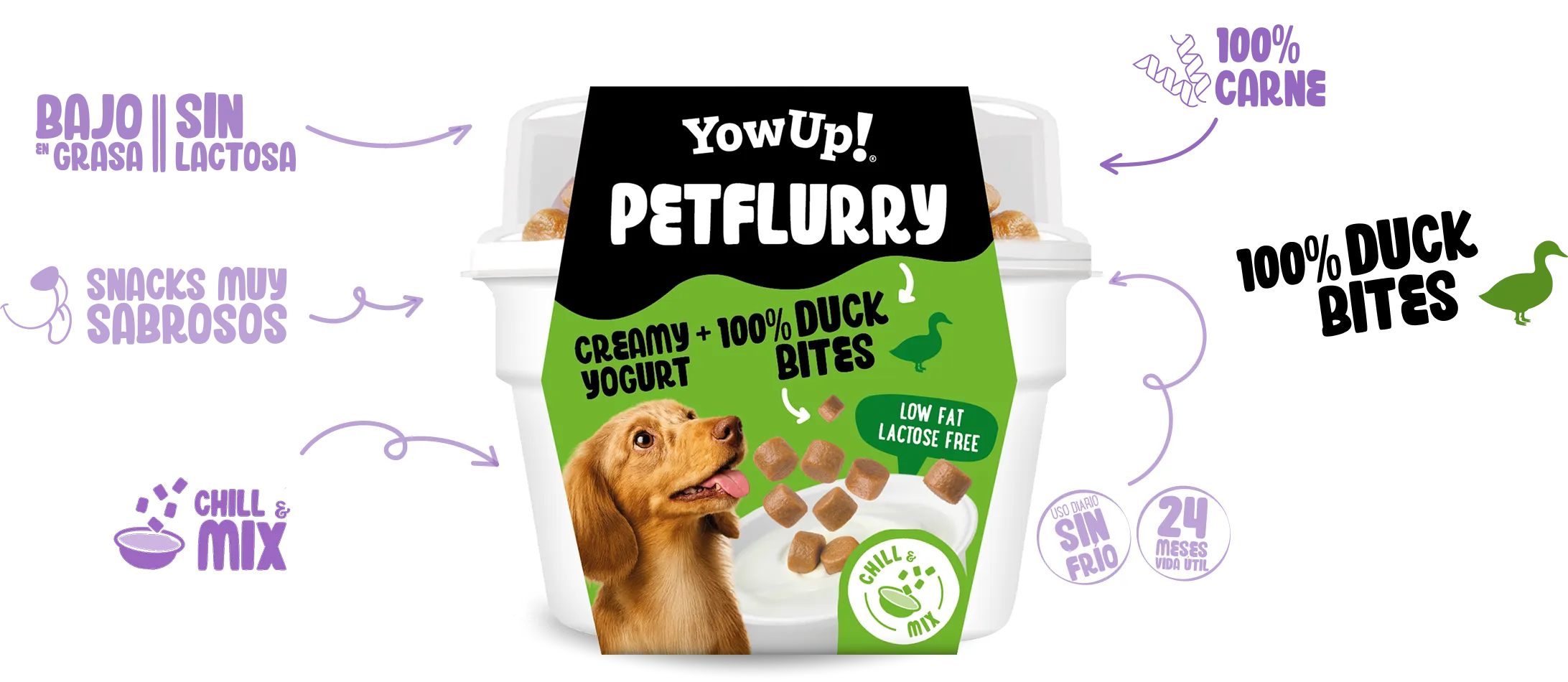 Creamy yogurt 100% duck bites