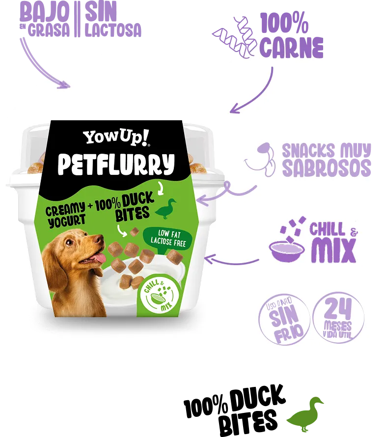 Creamy yogurt 100% duck bites