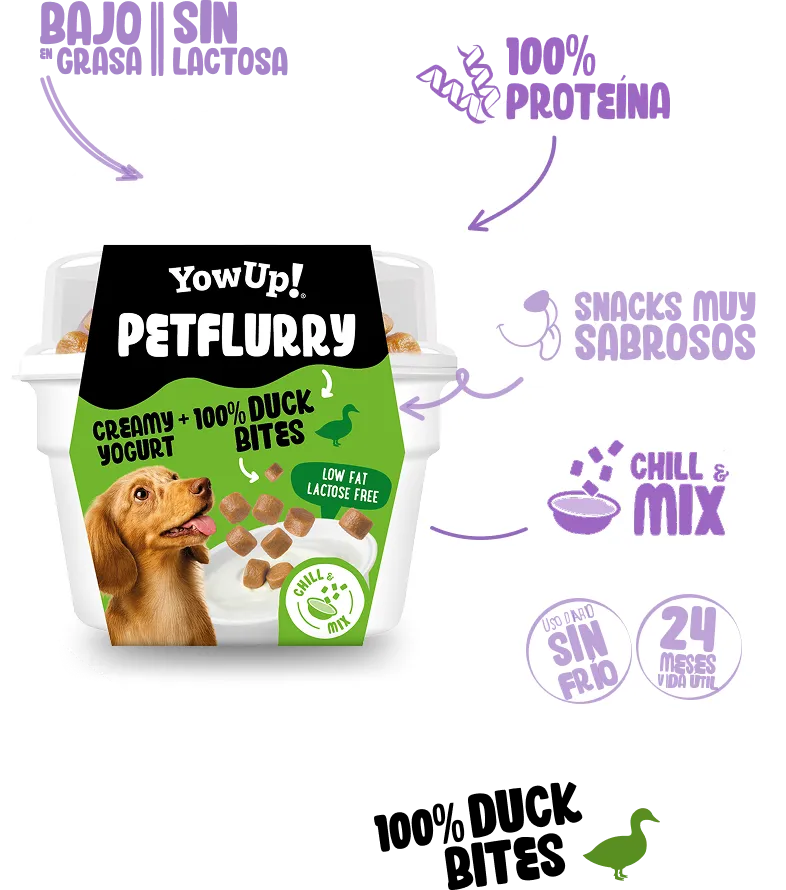 Creamy yogourt 100% duck bites