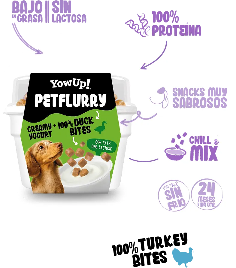 Creamy yogourt 100% duck bites