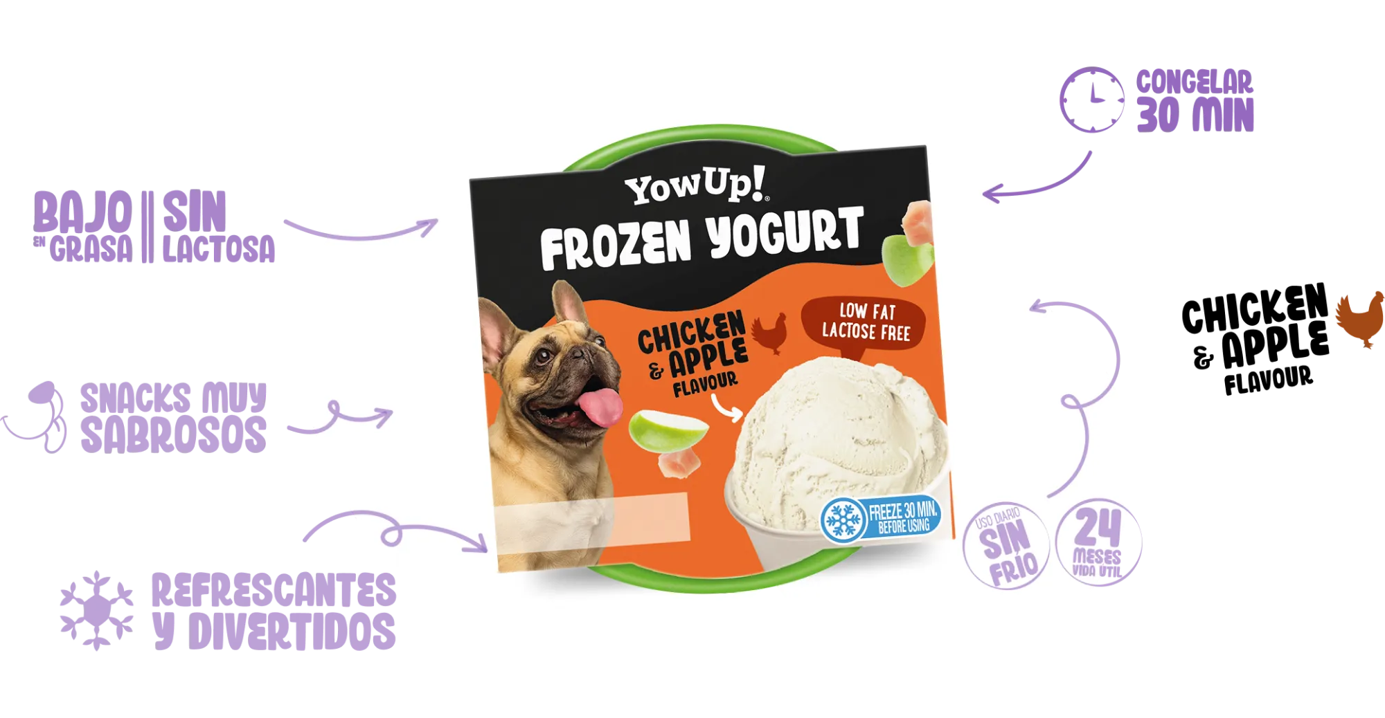 Frozen Yogurt Chicken & Apple