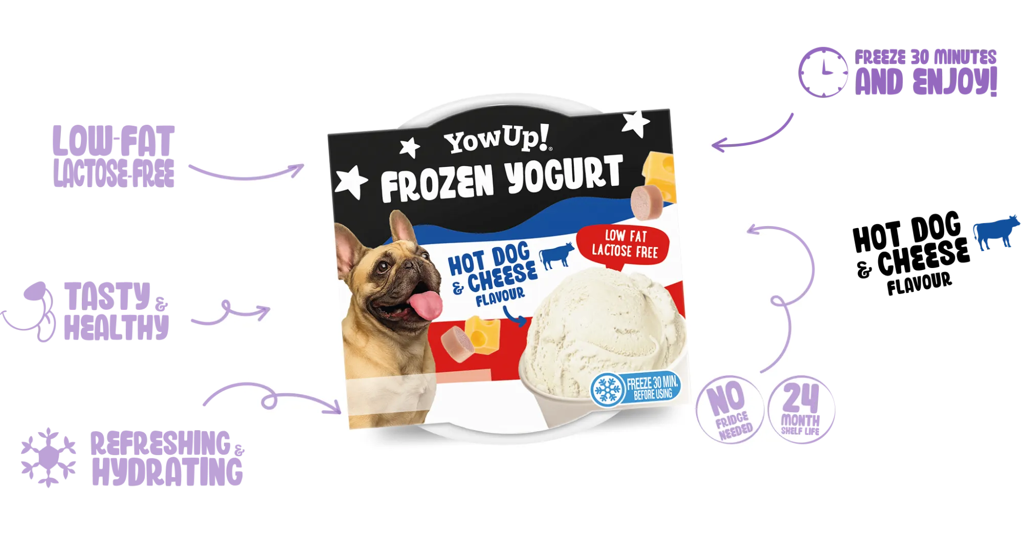 Frozen Yogurt Hot Dog & Cheese
