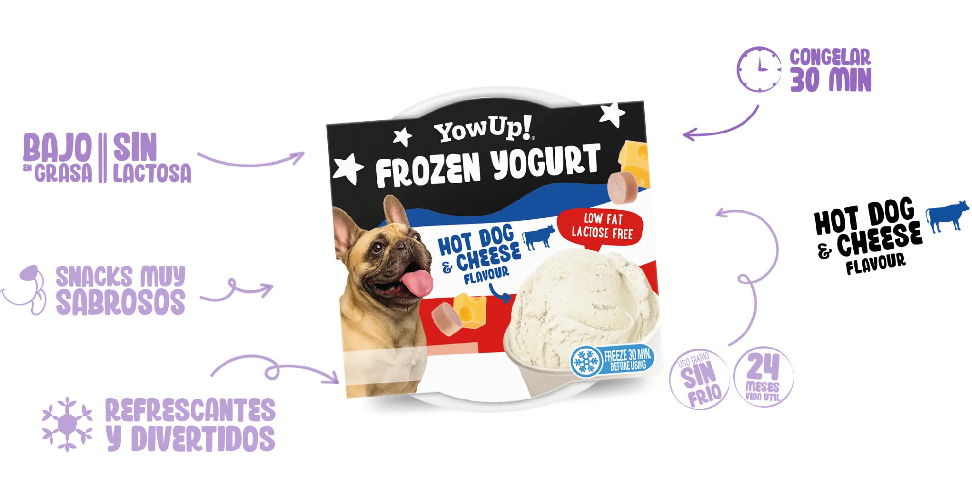 Frozen Yogurt Hot Dog & Cheese