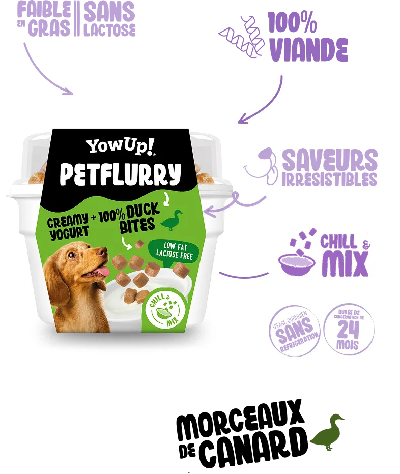 Creamy yogurt 100% duck bites