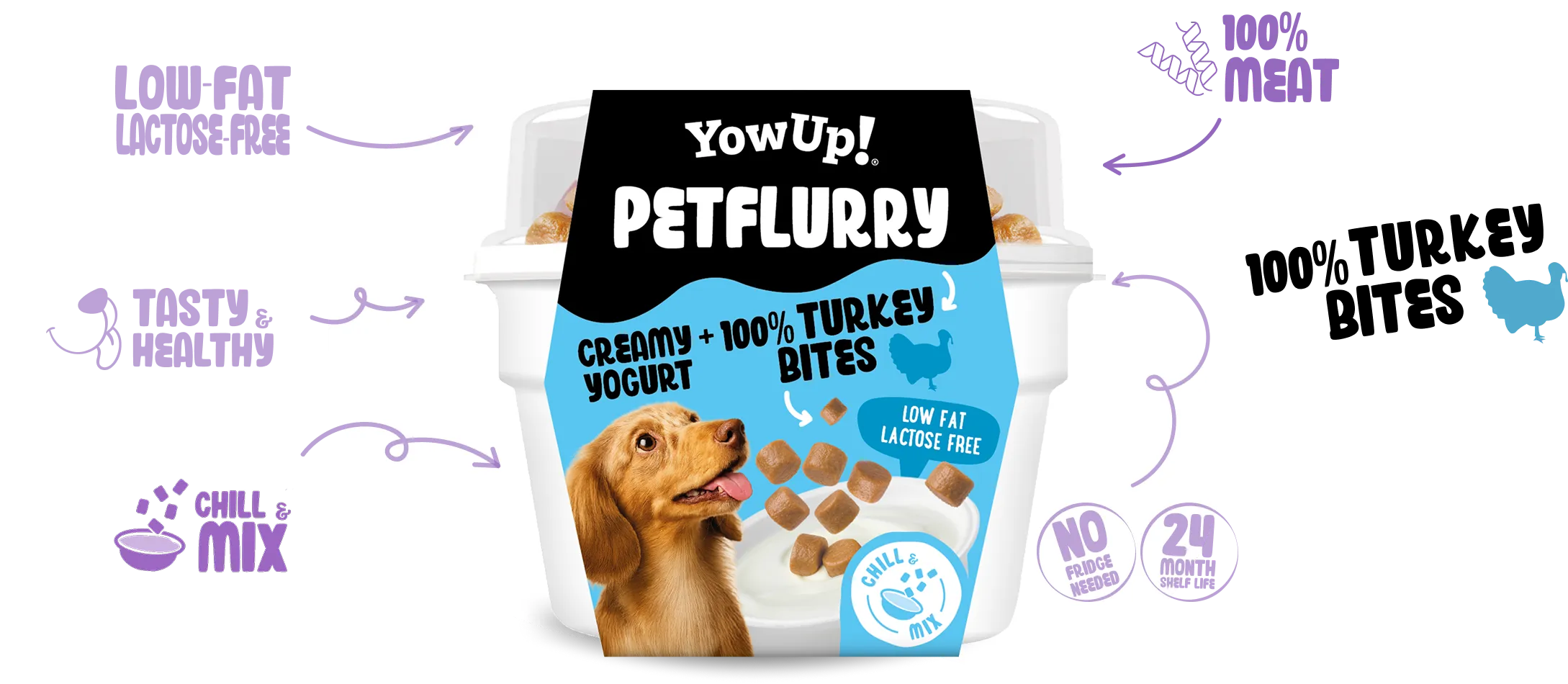 Creamy yogurt 100% turkey bites