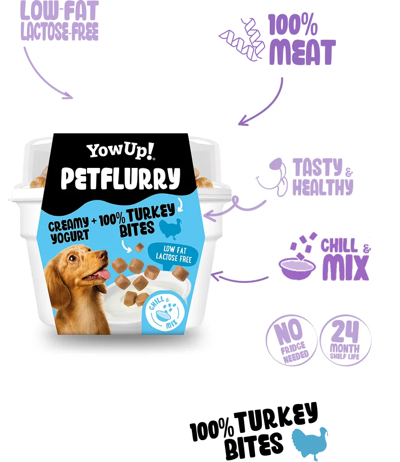Creamy yogurt 100% turkey bites