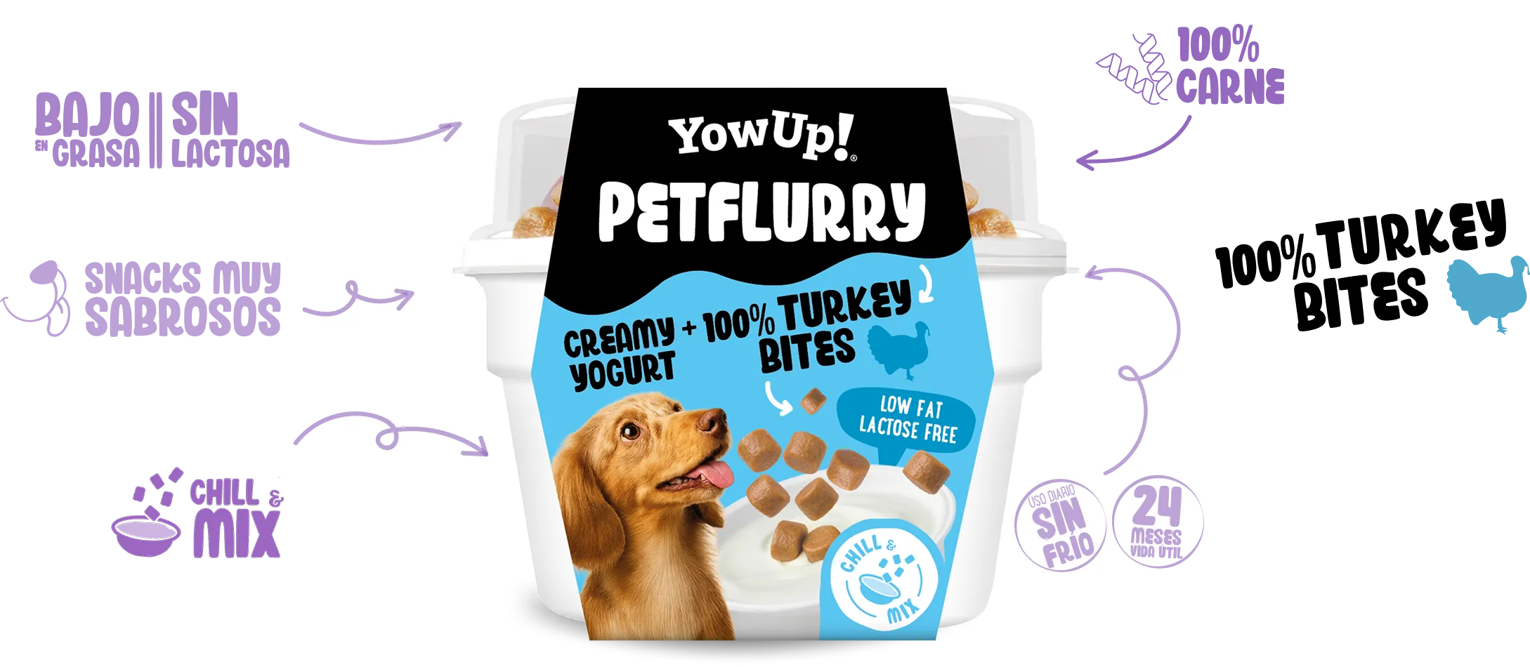 Creamy yogurt 100% turkey bites