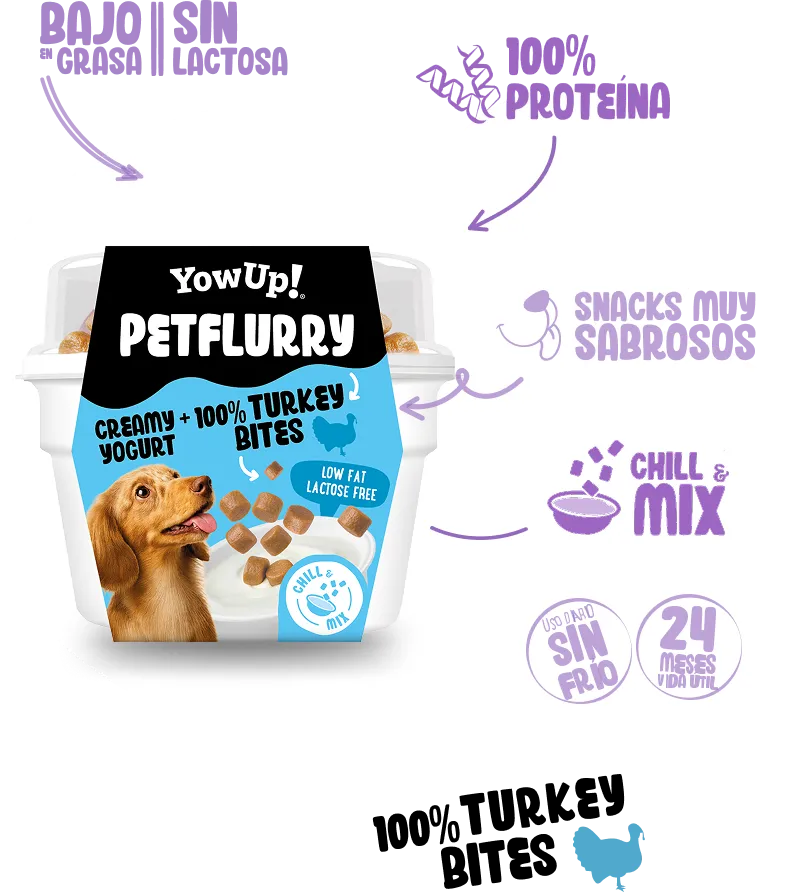 Creamy yogourt 100% turkey bites