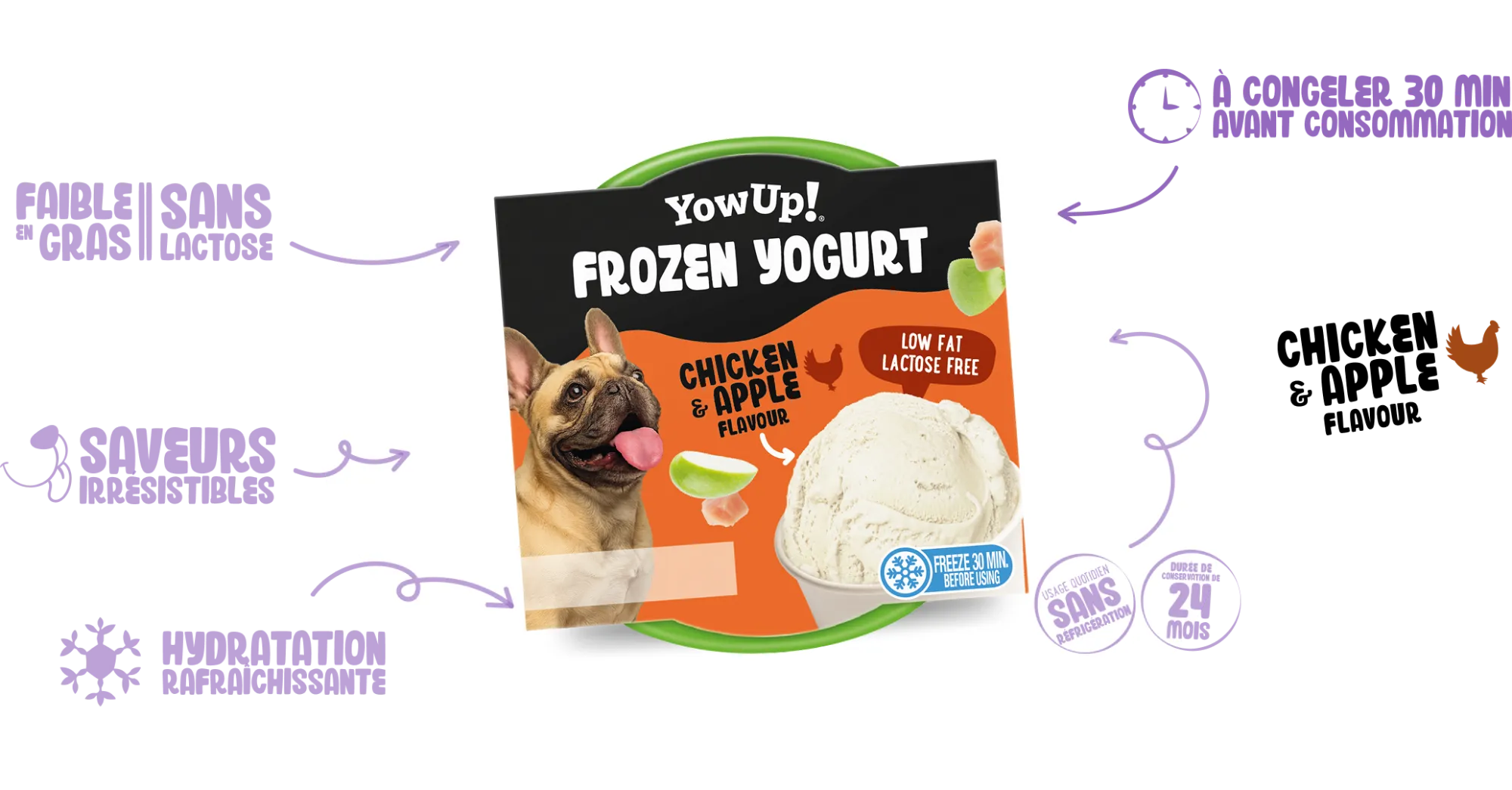 Frozen Yogurt Chicken & Apple
