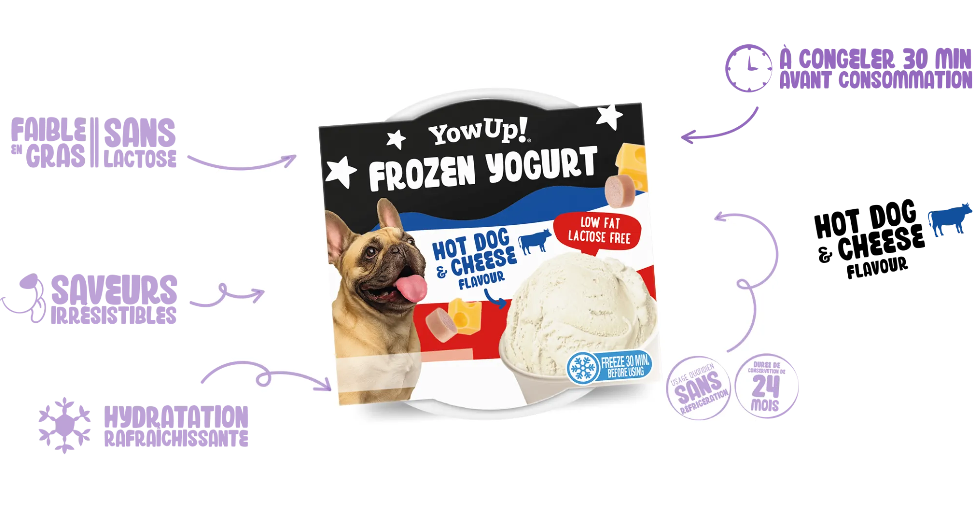 Frozen Yogurt Hot Dog & Cheese